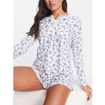 Pyjamas de créateur Ralph Lauren Lauren by Ralph Lauren blancs à fleurs à motif fleurs Taille L classiques pour femme 