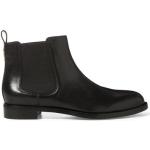 Boots Chelsea de créateur Ralph Lauren noires en cuir à talons carrés Pointure 37 pour femme en promo 