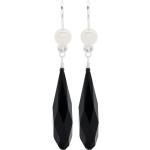 Boucles d'oreilles pendantes de créateur Ralph Lauren noires en laiton à perles pour femme 