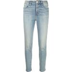 Jeans skinny de créateur Ralph Lauren bleues claires en coton mélangé délavés pour femme en promo 