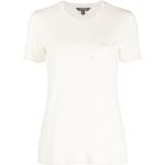 T-shirts de créateur Ralph Lauren blanc crème en modal à manches courtes à col rond pour femme en promo 