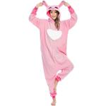 Pyjamas combinaisons roses à motif animaux Taille L look fashion pour femme 