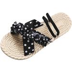 Sandales compensées noires à pompons Pointure 40 look fashion pour femme 