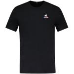 T-shirts Le Coq sportif noirs en coton à manches courtes à manches courtes Taille XS look sportif en promo 