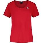 T-shirts Le Coq sportif rouges en jersey à manches courtes à manches courtes à col rond Taille XS look sportif pour femme 