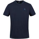 T-shirts d'automne Le Coq sportif bleu nuit à manches courtes à manches courtes Taille S look sportif pour homme 