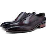 Chaussures oxford de mariage marron en caoutchouc à motif vaches à bouts carrés à lacets Pointure 38 classiques pour homme 