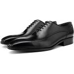 Chaussures oxford de mariage noires en caoutchouc à motif vaches à bouts carrés à lacets Pointure 43 classiques pour homme 