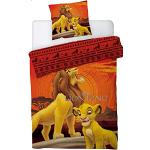 Housses de couette rouges à motif lions Le Roi Lion Simba pour enfant 