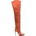 Cuissardes Le Silla orange en velours à talons aiguilles à bouts pointus Pointure 40 pour femme en promo 