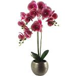 Orchidées artificielles rose foncé en céramique 