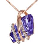 Colliers violets en cristal fantaisie look fashion pour femme 