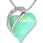 Colliers pierre précieuse vert jade en cristal look fashion pour femme 