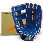 Gants de baseball bleus en cuir synthétique 