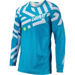 Maillots moto-cross Leatt bleu cyan en jersey Taille 3 XL 
