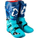 Bottes de moto Leatt bleues à motif moto pour pieds larges Pointure 48 pour homme 