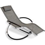 LECO - Outdoor - Chaise à Bascule - Chaise Longue Pliante de Jardin avec Surface de Couchage Ergonomique - Résistant aux intempéries - Armature en Aluminium