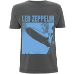 T-shirts gris à manches courtes Led Zeppelin lavable en machine à manches courtes Taille M look fashion pour homme 