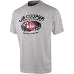 Lee Cooper LCTS014 Logo sécurité au travail des hommes en coton imprimé ras du cou T-shirt Workwear Workwear Haut, Gris Marl, Medium