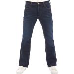 Jeans évasés Lee Denver bleues foncé à logo en denim délavés stretch W33 look fashion pour homme en promo 
