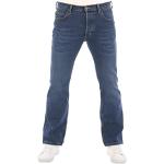Jeans évasés Lee Denver bleus à logo en denim délavés stretch W36 look fashion pour homme 