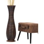 Vases design Leewadee marron en manguier de 90 cm modernes 