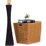 Leewadee Grand Vase à Poser au Sol - Vase à Poser au Sol pour Branches décoratives, Vase Haut Design Forme cheminée, 70 cm, Noir