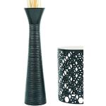 Vases design Leewadee noirs en manguier de 90 cm modernes 