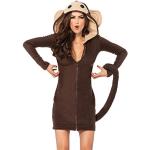 Leg Avenue- Cozy Monkey Adult Sized Costumes, 85309, Marron, Taille: S (EUR 36-38)