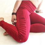 Leggings rouges en coton Taille XS style bohème pour femme 