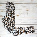 Leggings léopard marron à effet léopard à motif animaux pour femme 