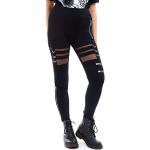 Leggings en dentelle noirs en dentelle Taille XL look Punk pour femme 