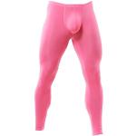 Pantalons de yoga roses en lycra Taille L look fashion pour homme 