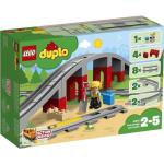 Lego® 10872 Duplo Town Les Rails Et Le Pont Du Train, Jouet Pour Enfants 2-5 Ans, Jeu De Construction Avec Klaxon En Brique Sonore Gris