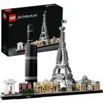 Lego® 21044 Architecture Paris Maquette À Construire Avec Tour Eiffel, Collection Skyline, Décoration Maison, Idée De Cadeau Gris