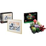 LEGO 31208 Art Hokusai – La Grande Vague, Set de Décoration Murale Japonaise & 10309 Icons Les Succulentes: Plantes Artificielles, Décoration de Maison, Collection Botanique, 9 Petites Plantes