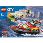 Bateaux Lego City à motif bateaux de pompier 