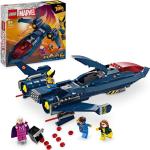 Lego® 76281 Marvel Le X-jet Des X-men, Jouet D'avion, Chasseur Avec Minifigurines De Super-héros : Wolverine Bleu
