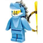 Porte-clés Lego bleus à motif requins look fashion 