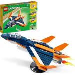 Lego® Creator 31126 L avion Supersonique, Jouet 3 En 1 Hélicoptère Bateau Avion Bleu