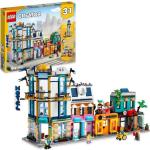 Lego® Creator 31141 La Grand-rue, Jouet De Construction Avec Gratte-ciel Et Rue De Marché, Idée Cadeau Jaune