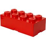 Boites de rangement cuisine Lego rouges en polypropylène empilables 