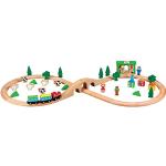 Trains miniatures New classic toys en bois à motif animaux 