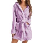 Robes de grossesse été de mariée d'hiver violettes en peluche minis à manches longues Taille M plus size look casual pour femme 