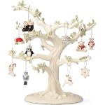 Lenox Lot de 10 décorations et sapins de Noël en Porcelaine Blanche, 2,9 kg, Multicolore