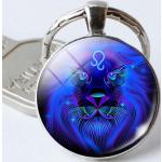 Porte-clés en cristal à motif lions look fashion 