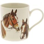 Mugs en porcelaine en porcelaine à motif chevaux 