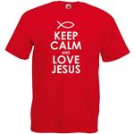 lepni.me T-Shirt pour Hommes Amour Jésus Christ, R