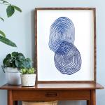 Affiches bleues scandinaves 