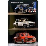 Les Collections Rétro Plaque métal Renault 5 Turbo I&S (15x20cm)